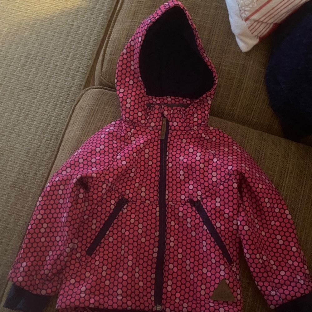 H&M Pink and Navy Polka Dot Jacket